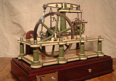 Model of an 1850s English Beam Engine, Mechanical model, 2008; Todd Cahill; Waltham, Massachusetts; Cast iron, bronze and steel; 18 x 16 x 18 in.;