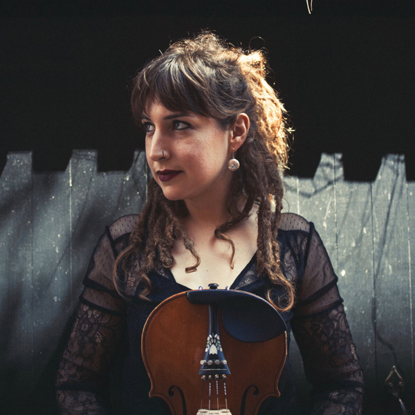 Emerald Rae Forman with violin, Cape Breton and Scottish fiddle, 2018; Emerald Rae Forman; Rockport, Massachusetts;
