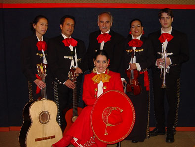 Veronica Robles with her mariachi band, Musician, ; Veronica Robles; Saugus, Massachusetts;