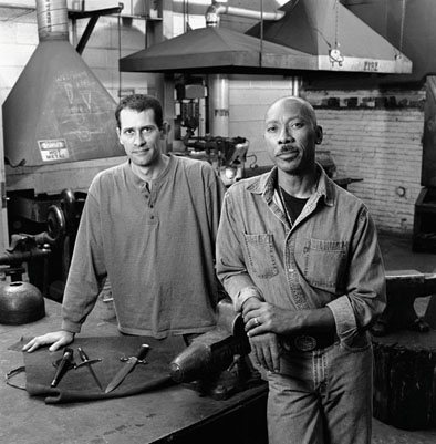 Paul Cooper (left) and J.D. Smith, Bladesmithing, 2007; Boston, Massachusetts; Photography by Billy Howard