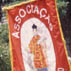 Procession with banner from members of the Sao Laurenco group of Boston; Ethnic festival; 2001: New Bedford, Massachusetts