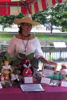 Ivelisse Pabon de Landron at the 2009 Lowell Folk Festival; Dollmaking; 2009: Ashland, Massachusetts