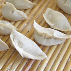 Dumplings ready for cooking; Foodways; 2014: Lowell, Massachusetts