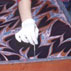 Güliz Pamukoglu combing pattern; Apprenticeship - Turkish ebrû marbled paper with calligraphy; 2002: 