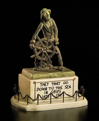 Fisherman Memorial; Rope sculpture: Marco Randazzo (b. 1945); Fishing line; Collection of the artist