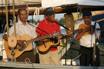 Cape Verdean musicians performing at the 2005 festival; Maritime Festival; 2005: New Bedford, Massachusetts